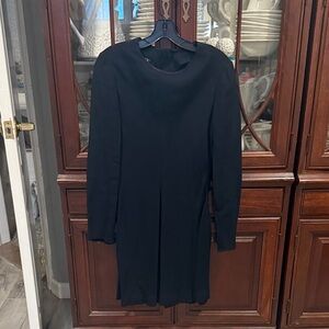 Chic Long Sleeve Black Dress
